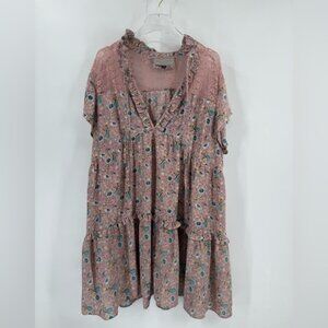 Double D Ranch dusty pink floral dress size 2x